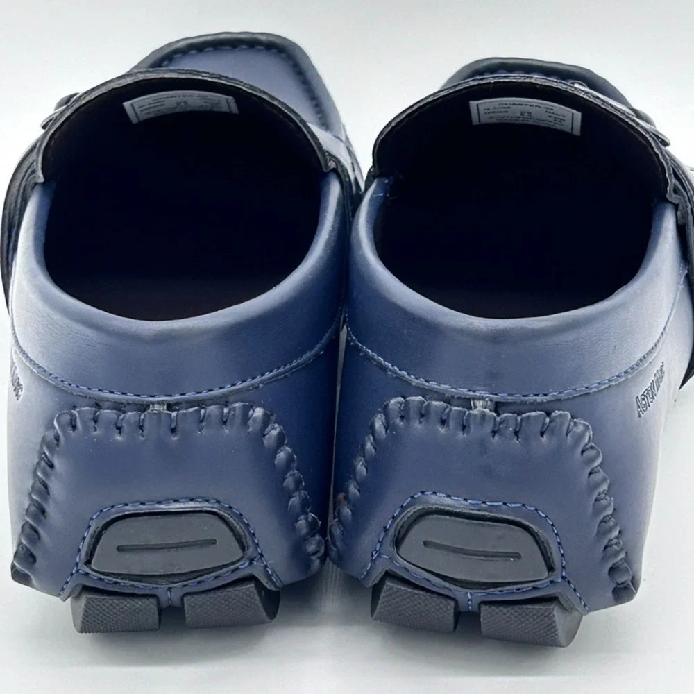 Aston Marc Men's Charter Side Buckle Loafers Shoes Color Navy US 8.5M - With Box